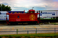 SantgaFe Caboose with train behind